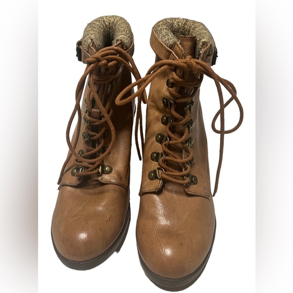 Mia Briene Heel Women’s Hiker Boots Amber size 10 Y2K - Picture 2 of 11
